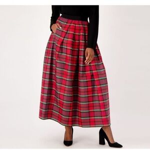 Joan Rivers Regular Tartan Plaid
Taffeta Maxi Skirt